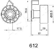 Tensioner, timing belt 45-06-612 - image 2