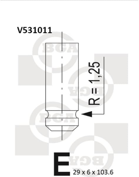 Valve exhaust V531011