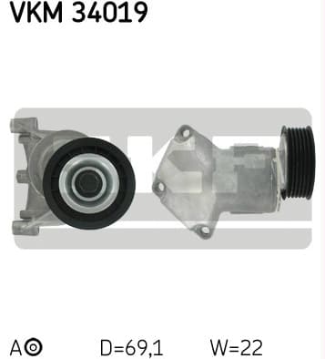 Tensioner belt VKM34019