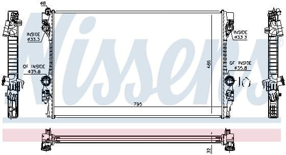 Radiator, engine cooling 63779