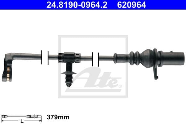 Warning Contact, brake pad wear 24.8190-0964.2