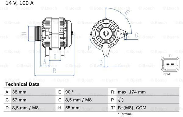 Alternator 0986083200