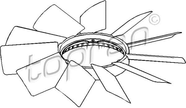 Fan Wheel, engine cooling 500 901