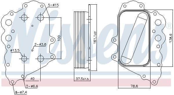 Oil Cooler, engine oil 91108