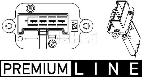Resistor, interior blower BEHR *** PREMIUM LINE *** ABR 88 000P