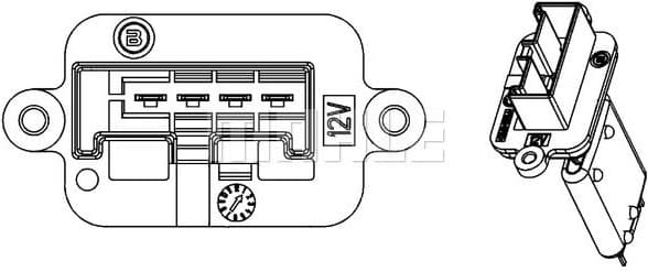 Resistor, interior blower BEHR *** PREMIUM LINE *** ABR 88 000P - image 2