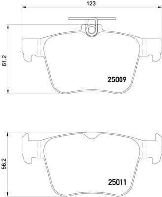 Brake Pad Set, disc brake XTRA LINE P85124X