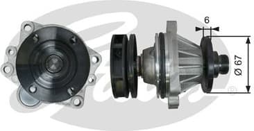 Water Pump, engine cooling WP0141