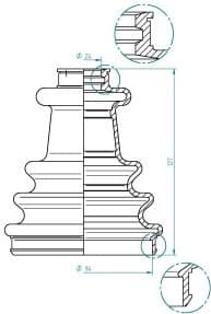 Bellow, drive shaft 190976 - image 2