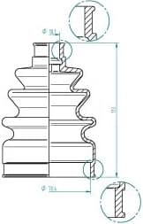 Bellow, drive shaft 190973 - image 2