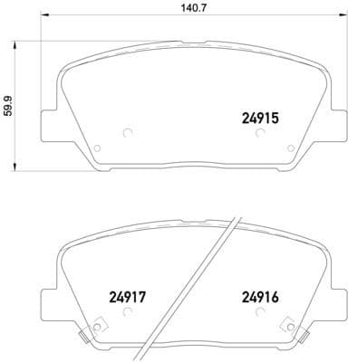 Brake Pad Set, disc brake PRIME LINE P30065