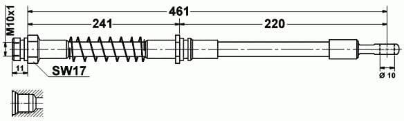 Brake hose front VO21.130