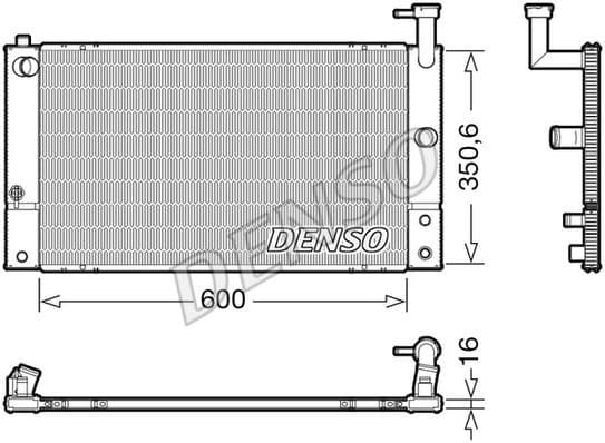 Radiator, engine cooling DRM50133