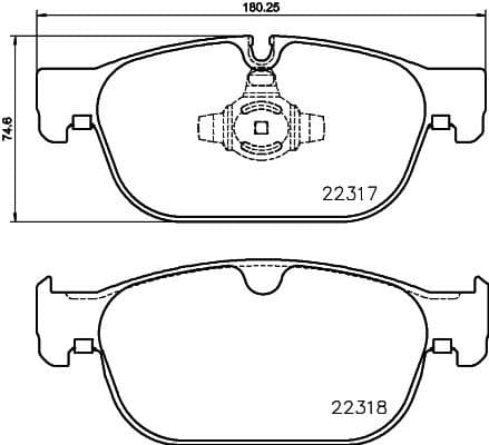 Brake pads front, Top Quality P86027