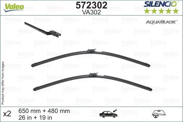 Wiper Blade SILENCIO AQUABLADE SET 572302
