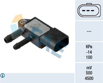 Sensor, exhaust pressure 16124