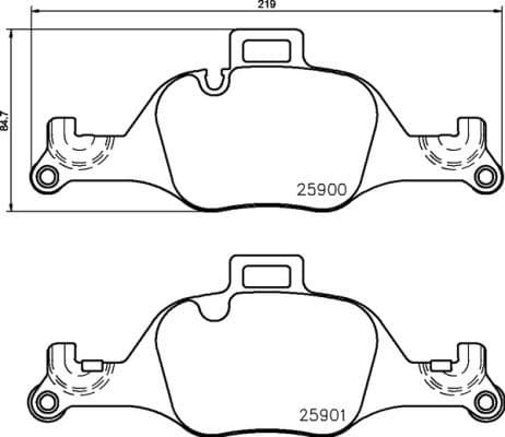 Brake pads front, Top Quality P06107