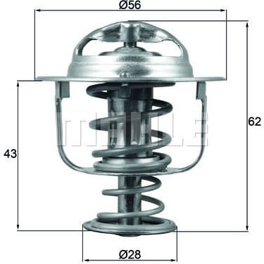 Thermostat, coolant BEHR TX19771D