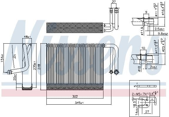 Evaporator, air conditioning 92327
