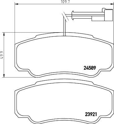 Brake Pad Set, disc brake PRIME LINE P56122