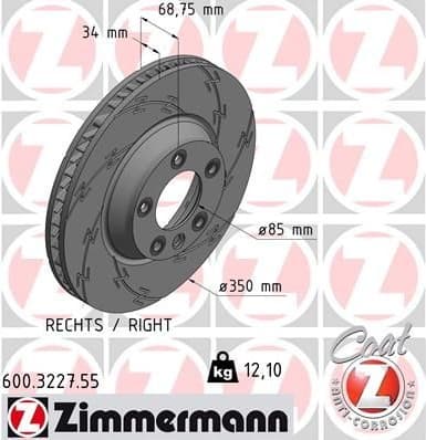 Brake Disc BLACK Z 600.3227.55