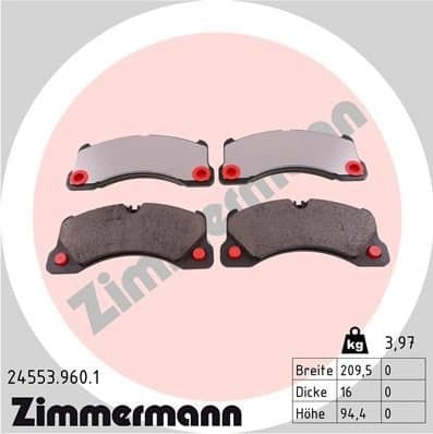 Brake Pad Set, disc brake rd:z 24553.960.1