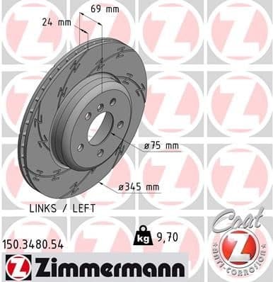 Brake Disc BLACK Z 150.3480.54