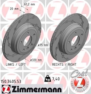 Brake Disc BLACK Z 150.3405.53