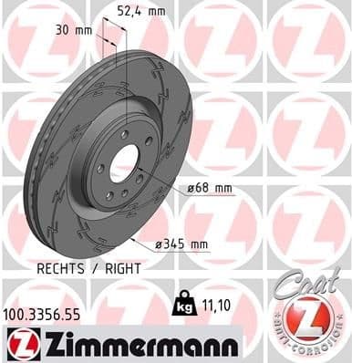 Brake Disc BLACK Z 100.3356.55