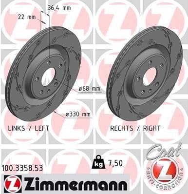 Brake Disc BLACK Z 100.3358.53