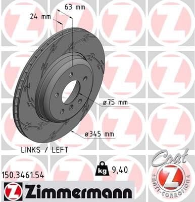 Brake Disc BLACK Z 150.3461.54