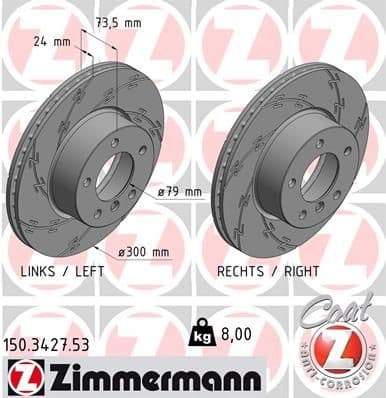 Brake Disc BLACK Z 150.3427.53