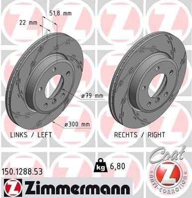 Brake Disc BLACK Z 150.1288.53