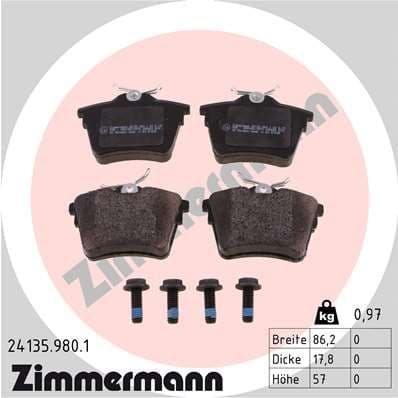 Brake Pad Set, disc brake rd:z 24135.980.1