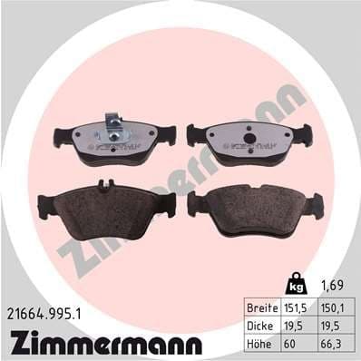 Brake Pad Set, disc brake rd:z 21664.995.1