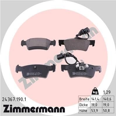 Brake Pad Set, disc brake 24367.190.1