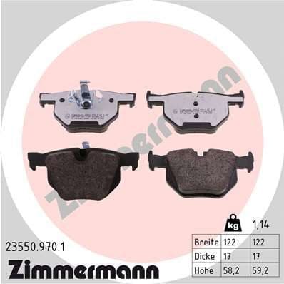Brake Pad Set, disc brake rd:z 23550.970.1
