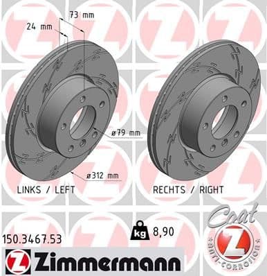 Brake Disc BLACK Z 150.3467.53