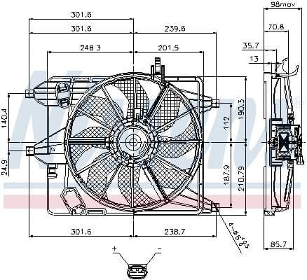 Fan, engine cooling 85252