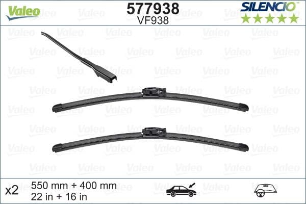 Wiper Blade SILENCIO FLAT BLADE SET 577938