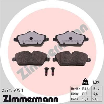 Brake Pad Set, disc brake rd:z 23915.975.1