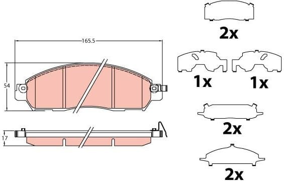 Brake Pad Set, disc brake GDB2182
