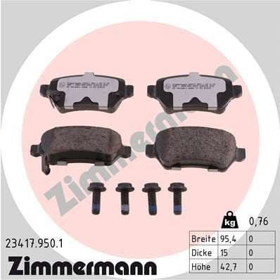 Brake Pad Set, disc brake rd:z 23417.950.1