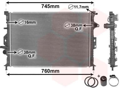Radiator, engine cooling *** IR PLUS *** 18002425