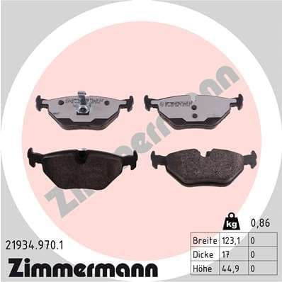 Brake Pad Set, disc brake rd:z 21934.970.1