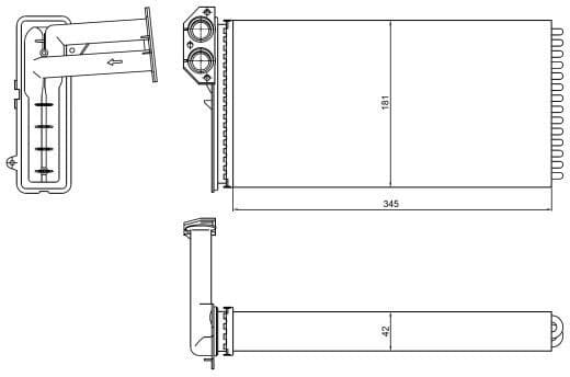 Heat Exchanger, interior heating EASY FIT 54320