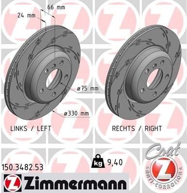 Brake Disc BLACK Z 150.3482.53