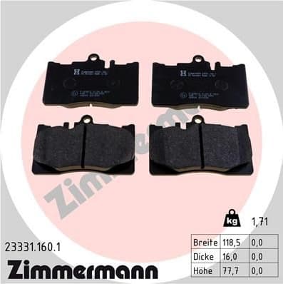 Brake Pad Set, disc brake 23331.160.1
