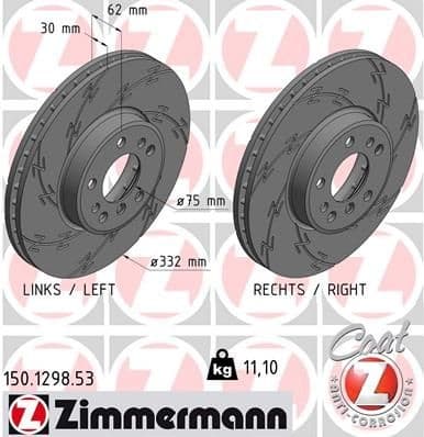 Brake Disc BLACK Z 150.1298.53
