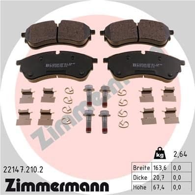 Brake Pad Set, disc brake 22147.210.2